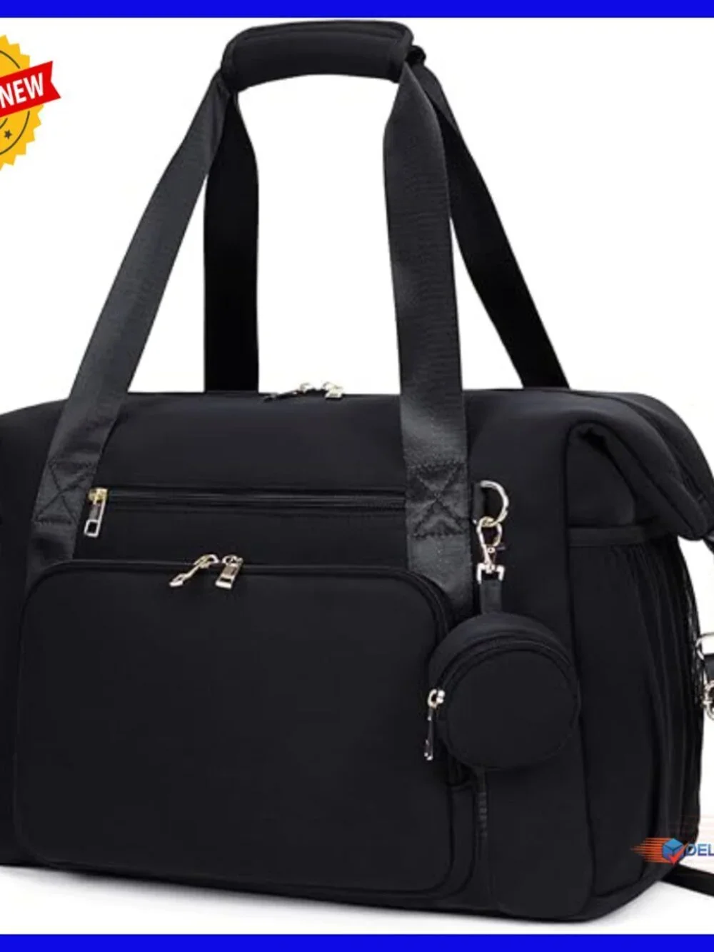 Large Neoprene Diaper Bag Tote with 16 Pockets Waterproof Travel Bag